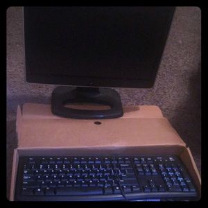 COMPUTER SCREEN AND KEYBOARD